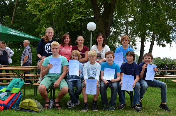 Gruppenbild der Schüllerwettfahrt